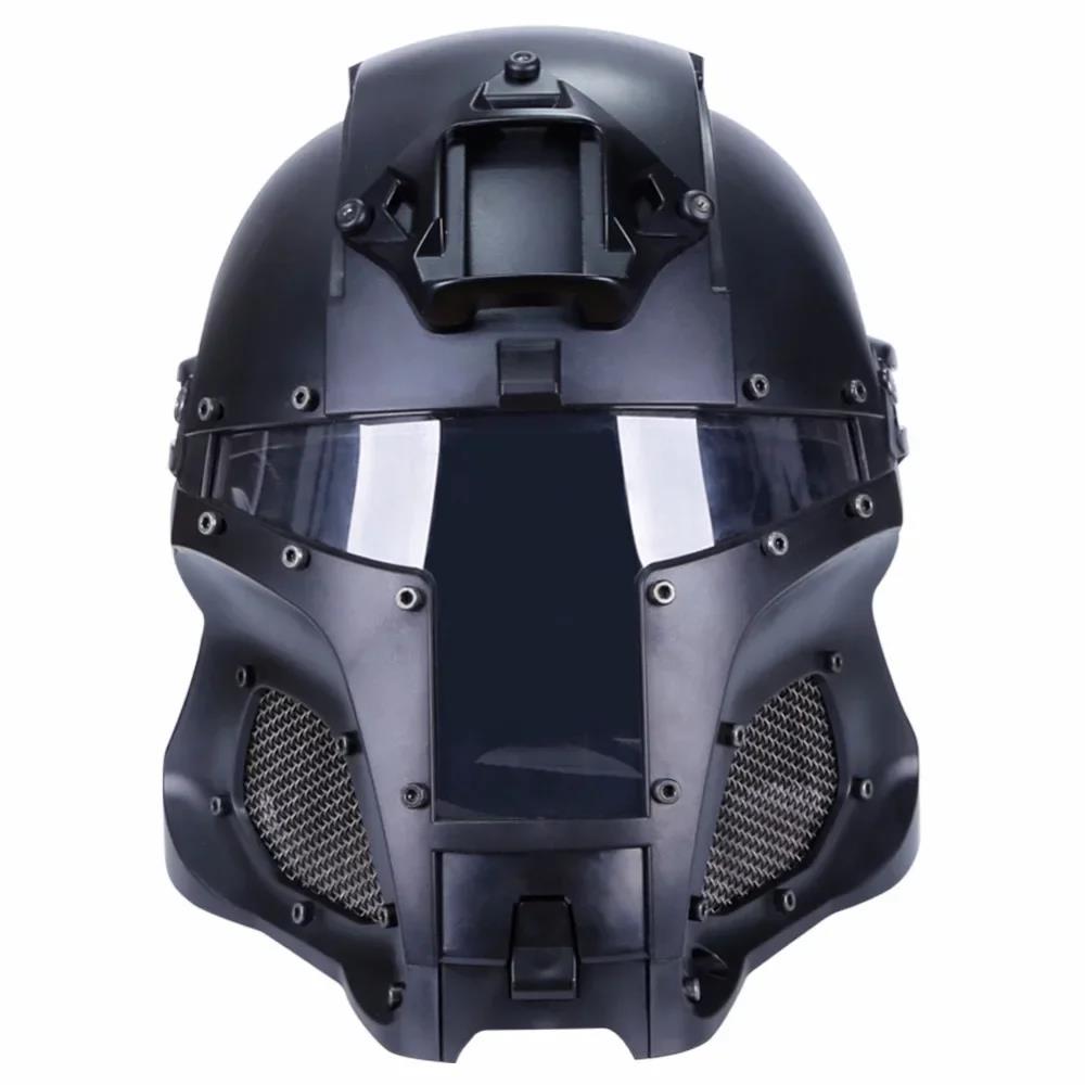 Cycling Gear For Men - 交換可能なレンズ付きの戦術的なモジュラーヘルメット,保護具,中世,鉄,戦士,エアソフト,アウトドア,スポーツ,サイクリング,ペイントボール