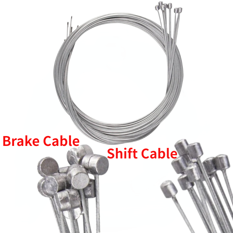 Cycling Gear Parts - 5 個 2 メートル MTB 自転車ブレーキラインステンレス鋼自転車インナーシフトブレーキケーブル自転車スピードライン固定ギアインナーケーブルラインワイヤー