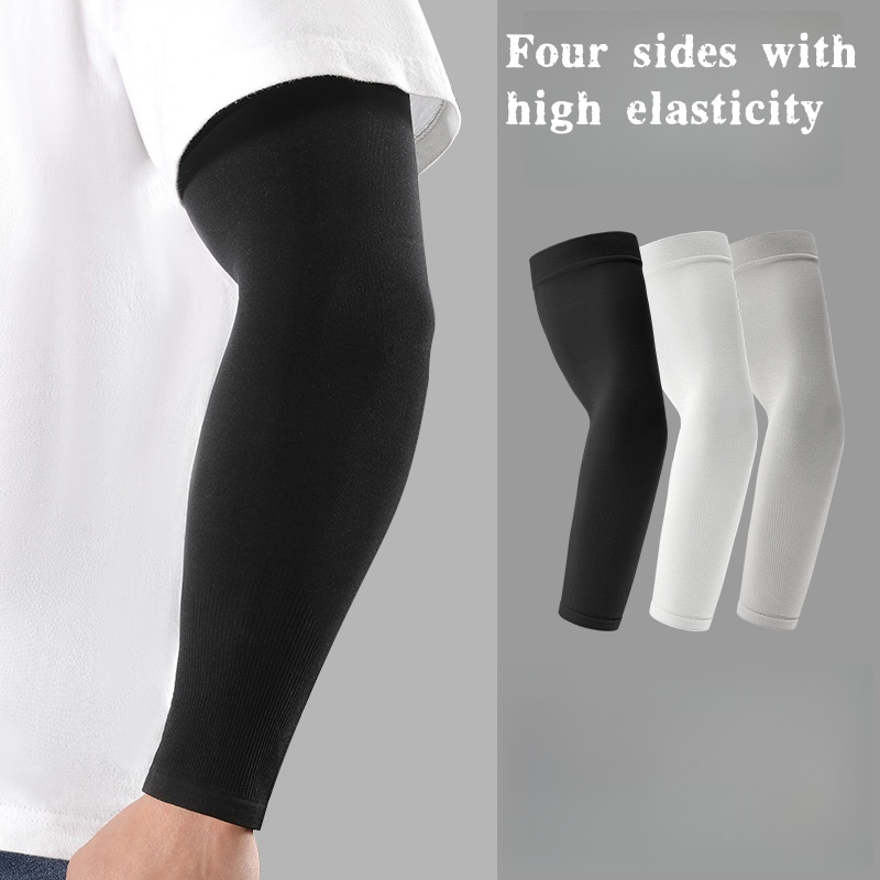 Cycling Gear For Men - 2個入りアイスシルクアームスリーブ、通気性のあるUVカットアームカバー、男女兼用、サイクリング、釣り、夏の屋外日焼け防止用