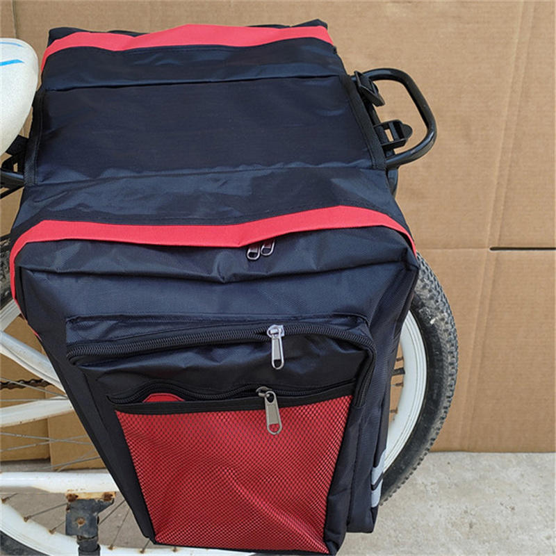Cycling Gear Storage Rack - 大容量両面自転車リアラックバッグ耐久性のあるサイクリング荷物パニア旅行用後部座席収納トランクバッグ
