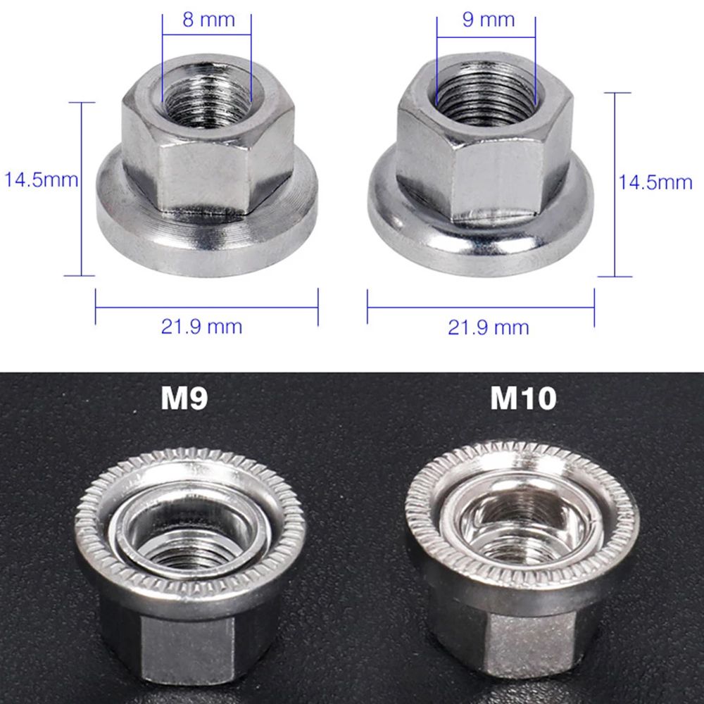 Cycling Gear Hub - ロードサイクリングフロントリア固定ギア滑り止めテクスチャMTB自転車ハブナットM9 M10サイクリングドラムネジドラムハブ固定ネジ