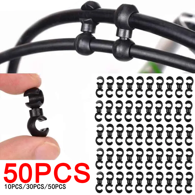 Cycling Gear Parts - 回転可能な MTB ブレーキケーブルクリップ自転車シフトギアケーブルバックルガイドラインクリップスムーズなサイクリングを実現し、パフォーマンスを向上