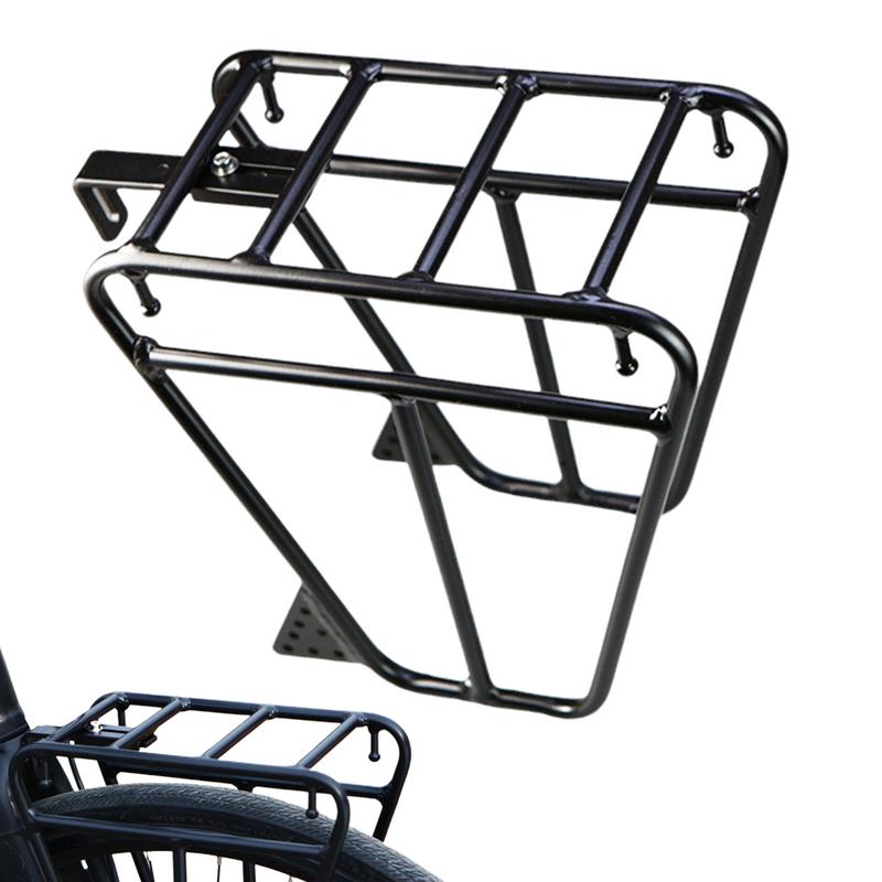 Cycling Gear Storage Rack - マウンテンロードバイクフロントカーゴラック自転車フロントフォーク荷物ブラケット調節可能な自転車サイドマウントバッグスタンドサイクリングアクセサリー