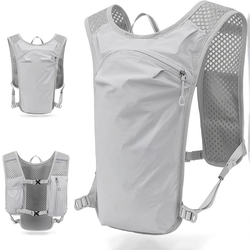 Cycling Gear For Men - 超軽量ハイドレーションベストバックパック トレイルランニング＆マラソン用 - 5L通気性レースベスト（2Lウォーターブラダー付き） - ノーバウンスフィット
