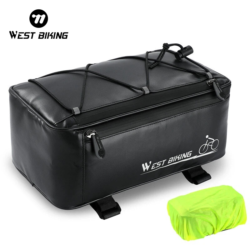 Cycling Gear Storage Rack - WEST BIKING 防水4L自転車リアラックバッグ レインカバー付き トランクバッグ テールライトマウント