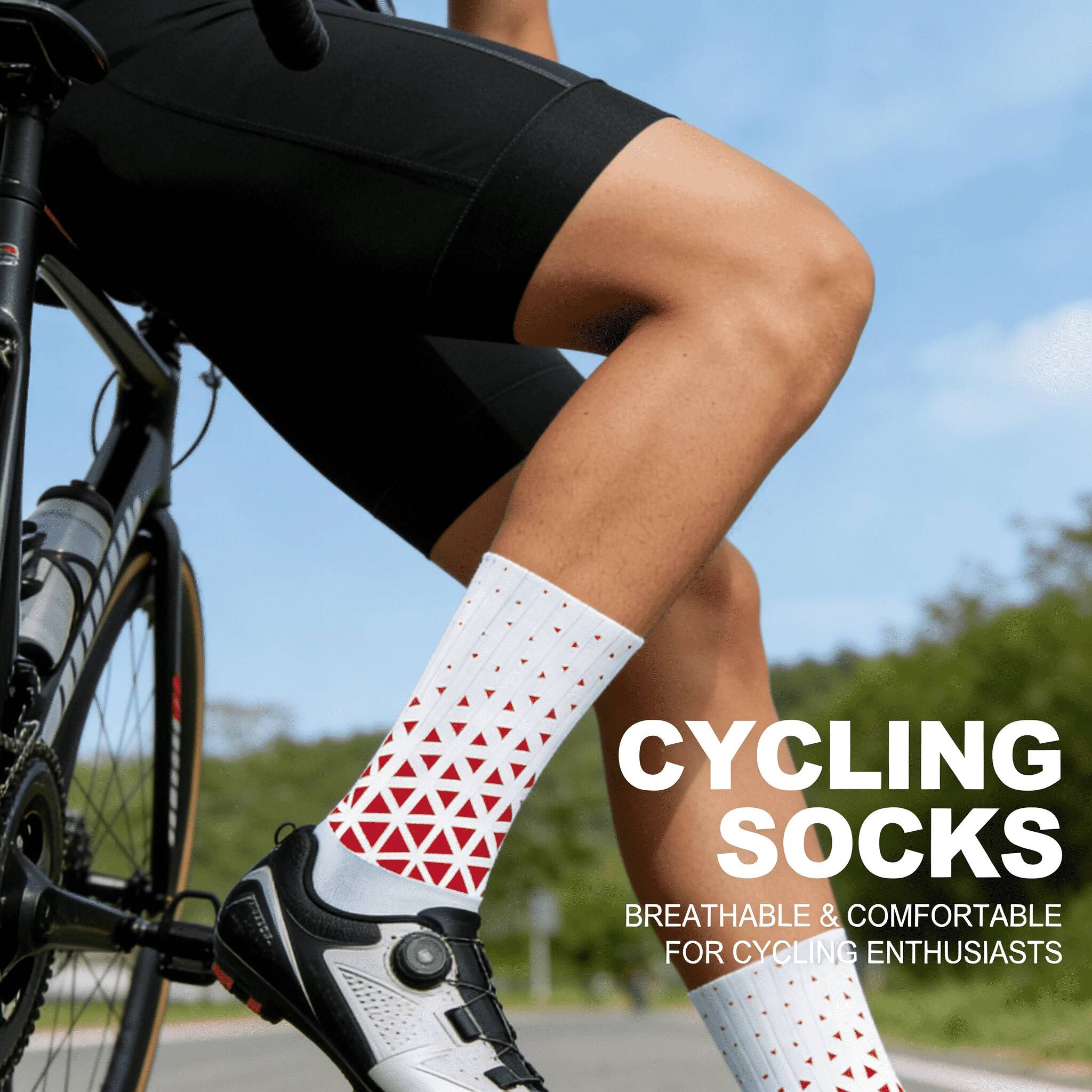 2026年プロ仕様滑り止めサイクリングソックス 吸汗性・滑り - Cycling Gear For Men のレビューと価格