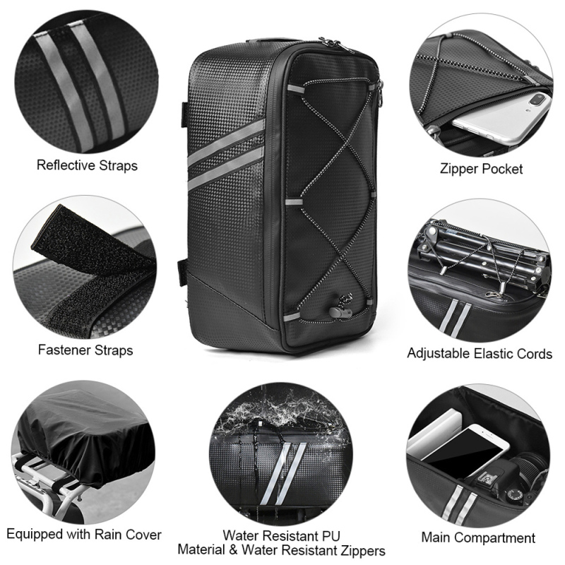 マウンテンバイクとロードバイク用の防水バックパック,7l - Cycling Gear Storage Rack のレビューと価格