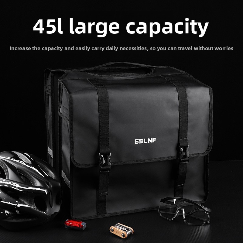 MTB自転車用45L大容量リアラックバッグ、バイクトランクバ - Cycling Gear Storage Rack のレビューと価格